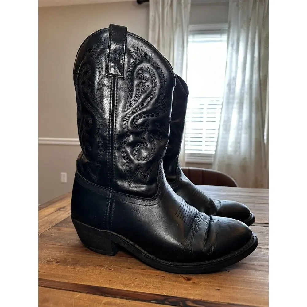 Cody James Men's Cowboy Boots Black Leather Size 9EE CJ4240 R Toe Oil Resistant